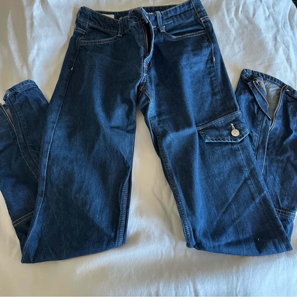 Low Rise Cargo Jeans